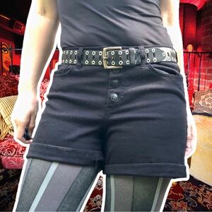 Jessica Simpson High-Rise Black Denim Shorts, Size 32